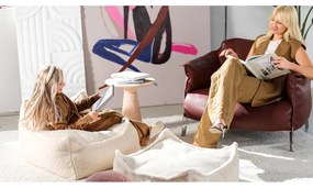 Krémszínű buklé gyerek babzsákfotel Square – Wigiwama