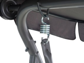 Szürke hintaágy - szövet és fém - BOGART Beliani