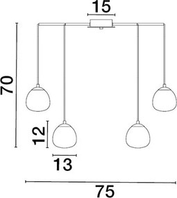 Függeszték Arany THE EGG NOVA LUCE 9009261