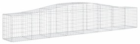 vidaXL 4 db íves horganyzott vas gabion kosár 400x50x60/80 cm