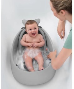 Skip Hop - MOBY 3 gyerek fürdető ergonomikus párnával, szürke