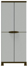 rattanstílusú műanyag szekrény 68 x 39 x 171,5 cm