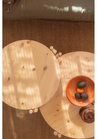 Kék borovi fenyő kerek dohányzóasztal ø 80 cm Sticks – Karup Design