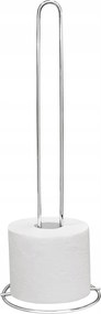Wc Papír Tartó Állvány 4 Tekercs Ezüst Fém Szabadon Álló Tartós