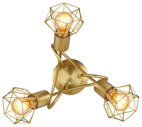 Globo 54802GB-3D - Csillár XARA I 3xE14/40W/230V arany