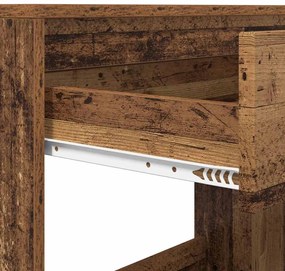 vidaXL Asztal fiókkal tárolóval Öreg fa 100 x 50 x 78 cm Faanyag