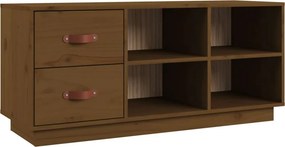 vidaXL mézbarna tömör fenyőfa cipőtároló pad 100 x 34 x 45 cm