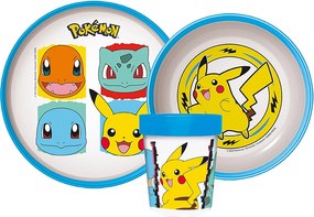 Pokémon Original Team csúszásmentes étkészlet, micro műanyag szett