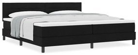 Boxspring Ágy Mattal Fekete 200x200 cm Szövet