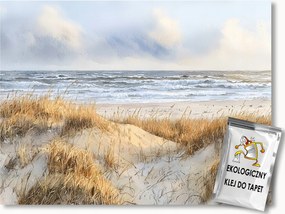 Fotótapéta Flizelina Tájkép Tengerpart Hullámok Dűnék Homok 208x146 ragasztó