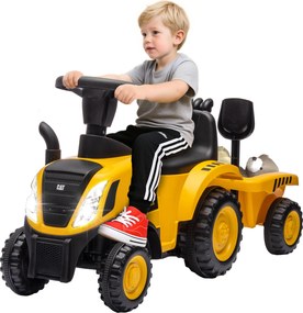 AIYAPLAY Gyermekjáték Teherautó 12-36 hónaposoknak Beépített Lapáttal és Pótkocsival, Játék Exkavátor Gyerekeknek PP-ből és Fém, 91x29x44 cm, Sárga |