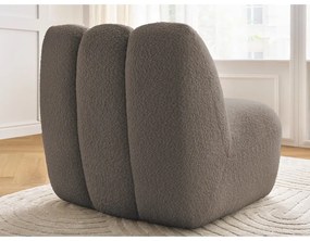 Szürkésbarna buklé fotel Janissaire – Bobochic Paris