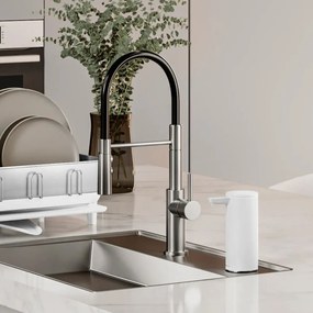 Fehér automata fém szappanadagoló 266 ml – simplehuman