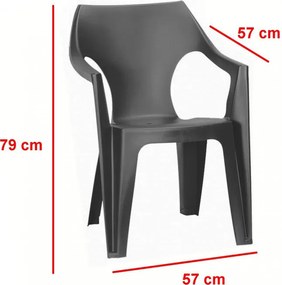 Balante 4+1 kerti bútor garnitúra szett grafit színben