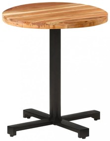 Kerek tömör akácfa bisztróasztal Ø70 x 75 cm