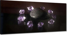 Vászonkép 180x90 Lila kristályok