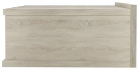 2 db sonoma tölgy szerelt fa függő éjjeliszekrény 40x30x15 cm