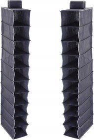 Akasztós szekrényrendező 10 rekeszes Textil Akasztós Polc 120x30 cm