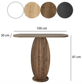 Ellittica Walnut összecsukható konzolasztal