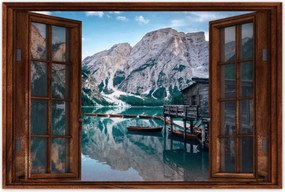 Poszterek 60x40 Hegyi tó és házikó