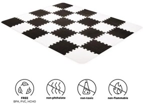 KINDERKRAFT - Habszivacs kirakós LUNO 30db fekete/fehér