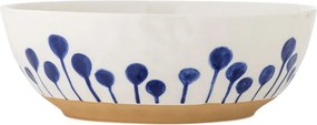 Fehér-kék kerámia tál ø 28 cm Linora – Bloomingville