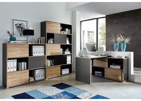 Íróasztal tölgyfa dekorral 120x120 cm Slide - Germania