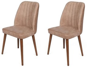 Alfa Beige and Walnut étkezőszék szett, 2 db