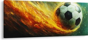 Kép - Focilabda repülés közben (120x50 cm)