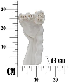 Cute Woman fehér porcelán váza - Mauro Ferretti
