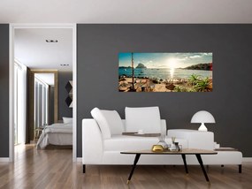 Kép - Strand emberekkel (120x50 cm)