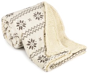 4Home Nordic gyapjú hatású pléd bézs, 150 x 200 cm