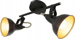 Briloner Lágy spotlámpa 2x E14 fekete/arany, 30,4 cm, fém