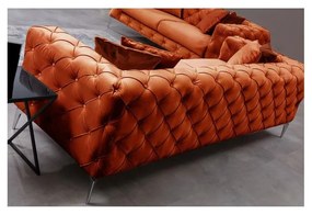 Narancssárga bársony kanapé 237 cm Como – Artie