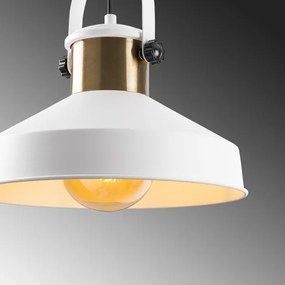 DODO kábeles csillár 1xE27/40W/230V fehér/bronz