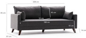 Széthúzható kanapé  Bellina (antracit). 1063007