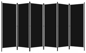 fekete 6 paneles paraván 300 x 180 cm