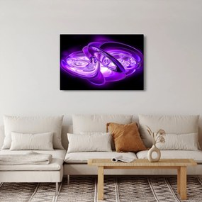 Lila fraktálos kép (90x60 cm)