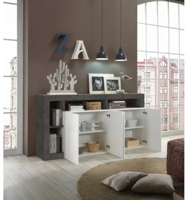 Komód LENOR fehér/antracit