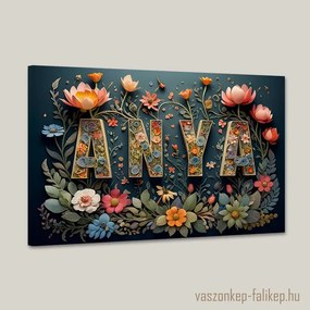 ANYA virágokkal 4 – Színes, prémium falikép ajándékba 60x40 cm