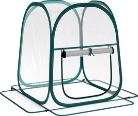 Outsunny Mini Kertészeti Üvegház, Mini Átlátszó PVC Felhúzható Üvegház, Téli Sátor Beltéri vagy Kültéri Használatra, Zöldségekhez, Növényekhez, Virágo