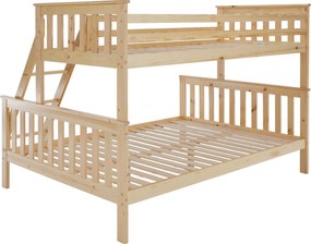 Kinyitható emeleteságy, természetes tűnyalábos fenyő, LUINI