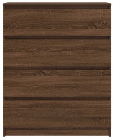 barna tölgyszínű szerelt fa tálalószekrény 80x35x99 cm
