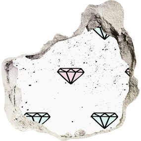 3d lyuk fal dekoráció Gyémánt nd-p-77866968