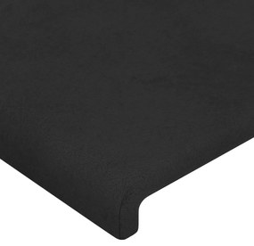 fekete bársony LED-es fejtámla 180x5x78/88 cm