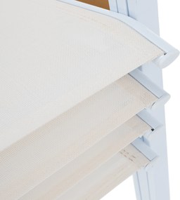 Kerti rakásolható szék, fehér acél/tölgy, BONTO