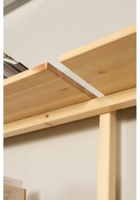 Natúr színű borovi fenyő fali könyvespolc 192x47,5 cm Groove – Karup Design