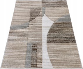 Szőnyeg 160x220 Bézs Modern Geometrikus Hálószoba Nappali Masszív