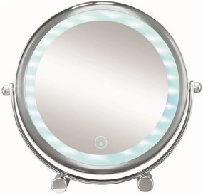 Kleine Wolke LED Mirror kozmetikai tükör 15x19.5 cm kerek világítással króm 5886124886
