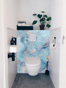 Wallplex fürdőszobai dekorpanel Light Blue Marble (Méret: 1db 90x200 79.980 Ft)